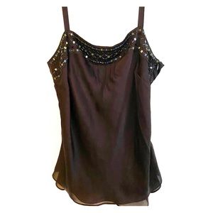 Ann Taylor Loft Satin Sequen Cami